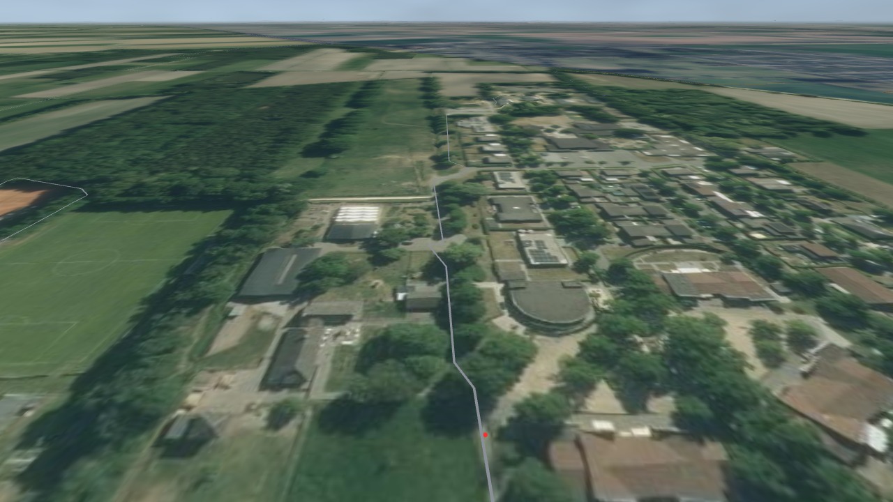 Hulst: the same view with only the aerial photo draped on the terrain